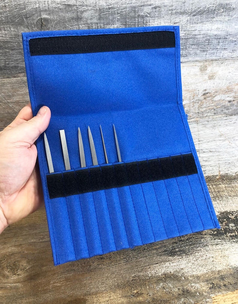 Grobet Needle File Set 2 Cut 51/2 With Pouch 6 Pcs Etsy