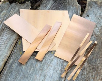 22ga Copper Sheet and Strips 0.6mm Thick (CS22) **Choose Size**