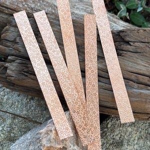 Pattern Copper Strips (Mini Floral) 6" x 1/2" 24ga - CSP347 (Pkg of 5)