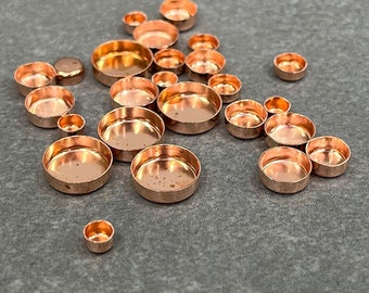 Copper Bezel Cups (Pkg/5) **Choose Size**