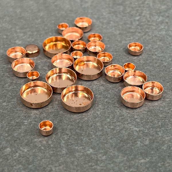 Copper Bezel Cups (Pkg/5) **Choose Size**
