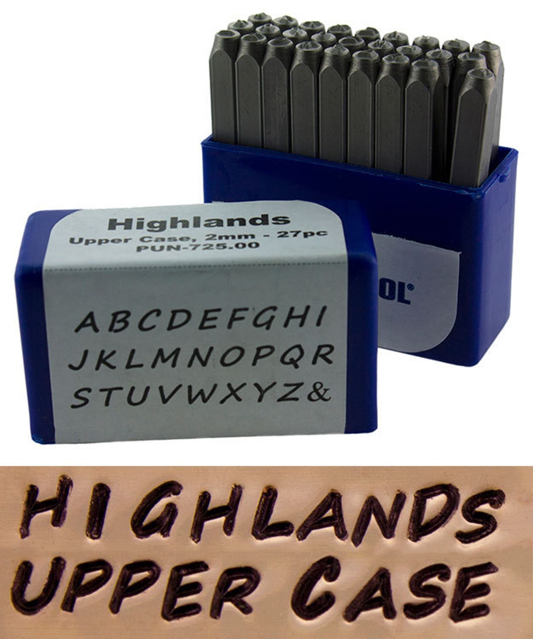 Letter Punch Set 2mm HIGHLANDS Upper Case 27pcs (PN993) - Etsy