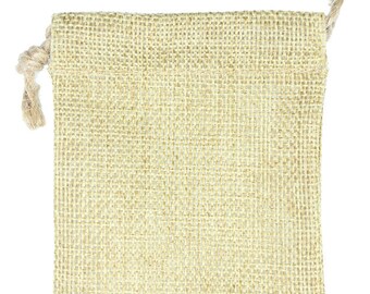Burlap Drawstring Pouches 2-3/4" x 3" (Pkg of 36) (DBX3202)