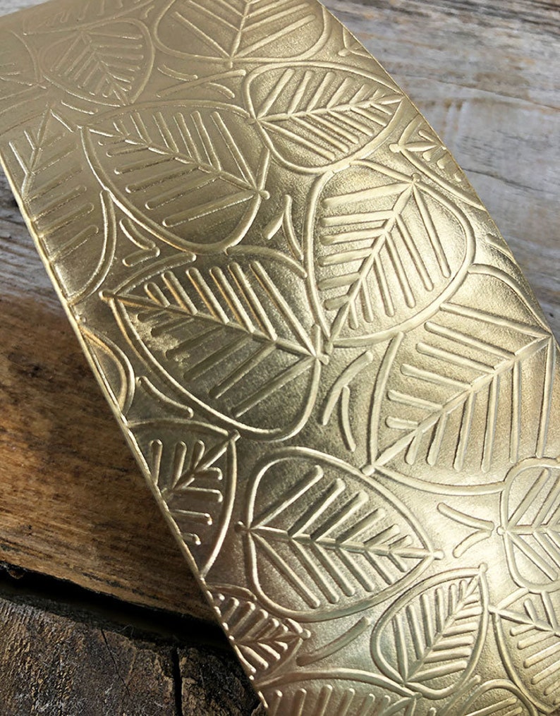 Patterned Brass Sheet leaves 2 X 6 Etsy