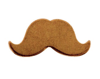 Copper Shape- Small Mustache 1/2"x1/4" 24ga Package of 6 (MSC59624)