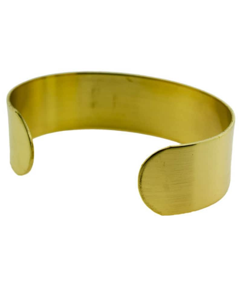 Brass Bracelet Cuff Flat 3/4 Wide MSBR1003 image 1