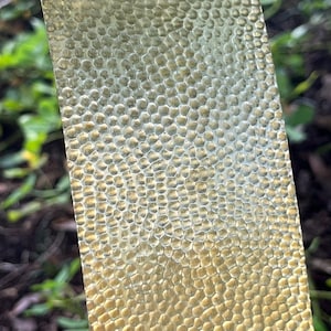 Pattern Brass Sheet "Hammered #1, 2-1/2" wide 24ga (Choose length) (BSP201)