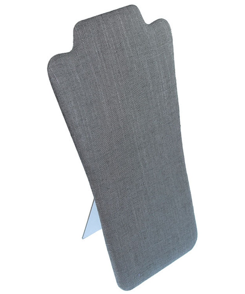 Grey Linen Flat Bust Display 7-78 x 12-58H Pack of 6 DCH7709