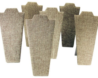 Burlap Necklace Easel 4" wide x 8" high (Pack of 6)  (DCH3670)
