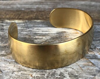 Brass Bracelet Cuff Domed 3/4" Wide  (MSBR1013)
