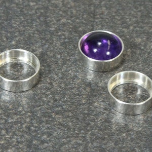 Sterling Silver Low Bezel Tube Settings (512S-XX) Choose Size