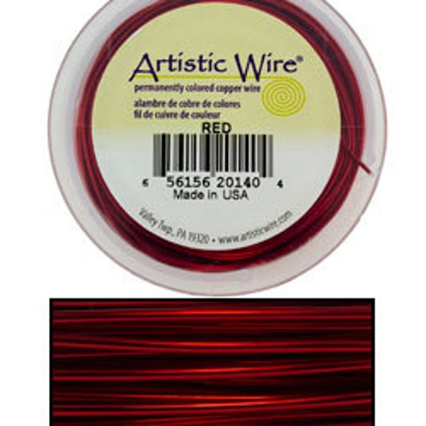 Artistic Wire Red 28ga - 40 Yard Spool  (WR32028)
