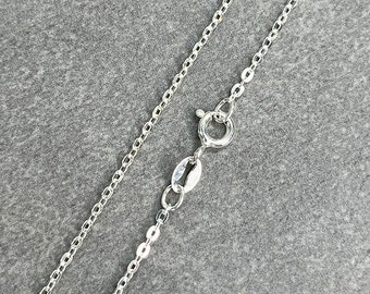 Sterling Silver Flat Cable Chain 1.4mm (FCable035-16) **Choose Length**