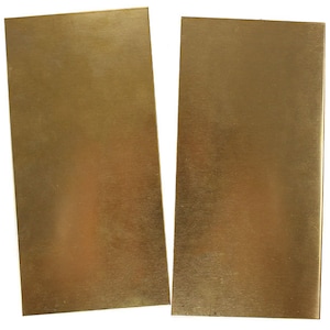 Red Brass Sheet 20ga 3&quot; x 6&quot; 0.81mm Thick (Pkg of 2)  (BS20-3)