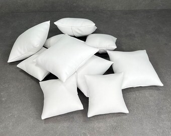 White Leatherette Pillow for Watches or Bracelets (Pkg of 5)  (DIS61X0) **Choose Size**