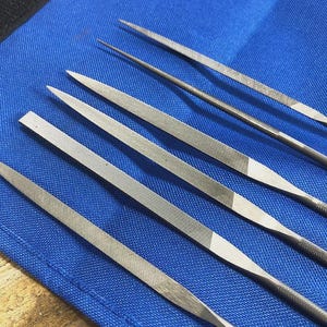 Grobet Needle File Set 5-1/2&quot; with Pouch (6 Pcs)  (FI670X) **Chose Cut**