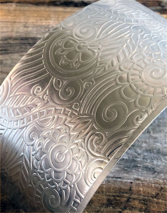 Patterned Sterling Silver Sheet paisley Garden - Etsy