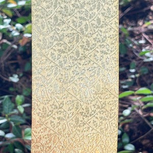 Pattern Brass Sheet "Leafy" 2-1/2" wide 24ga (Choose length) (BSP264)