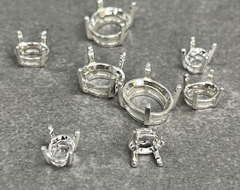 Sterling Oval Pre-Notched Basket Settings (391S) **Choose Size**
