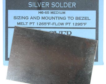 Silver Sheet Solder Medium 5dwt (1/4oz)  (SSSM)