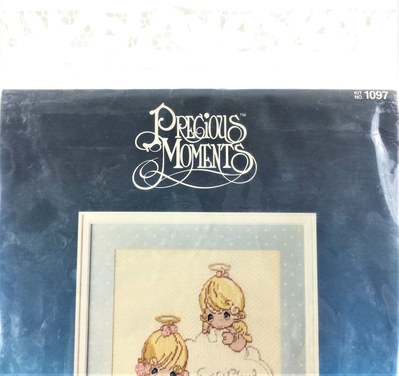 SILVER LINING From 1984-12 Mesh Canvas Precious Moments Paragon Needlecraft Longpoint Picture Kit
