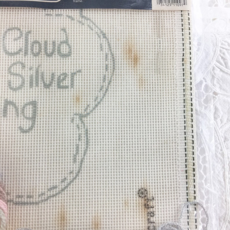 SILVER LINING From 1984-12 Mesh Canvas Precious Moments Paragon Needlecraft Longpoint Picture Kit
