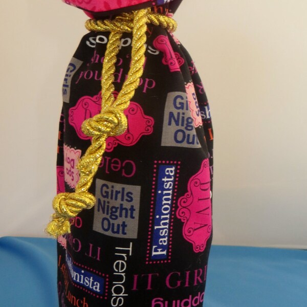 Girls Night Out Diva Spa Wine Bag