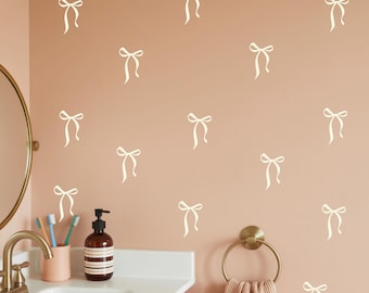 Bow Wall Decals, Girls Room Decor, Nursery Wall Art, Wall Sticker, Coquette, Kids Room