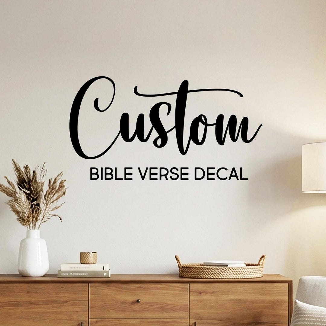 Custom Bible Verse Wall Decal, Vinyl Lettering, Christian Scripture Art ...