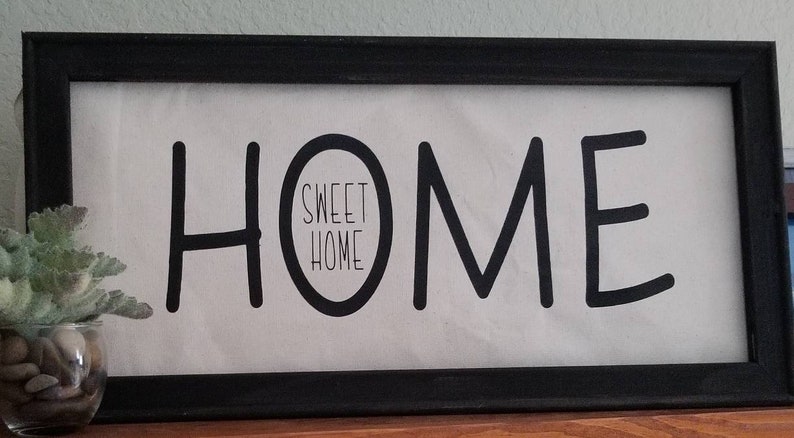 Home Canvas Art Home Wall Art Home Sweet Home Framed Canvas Art Home Sign