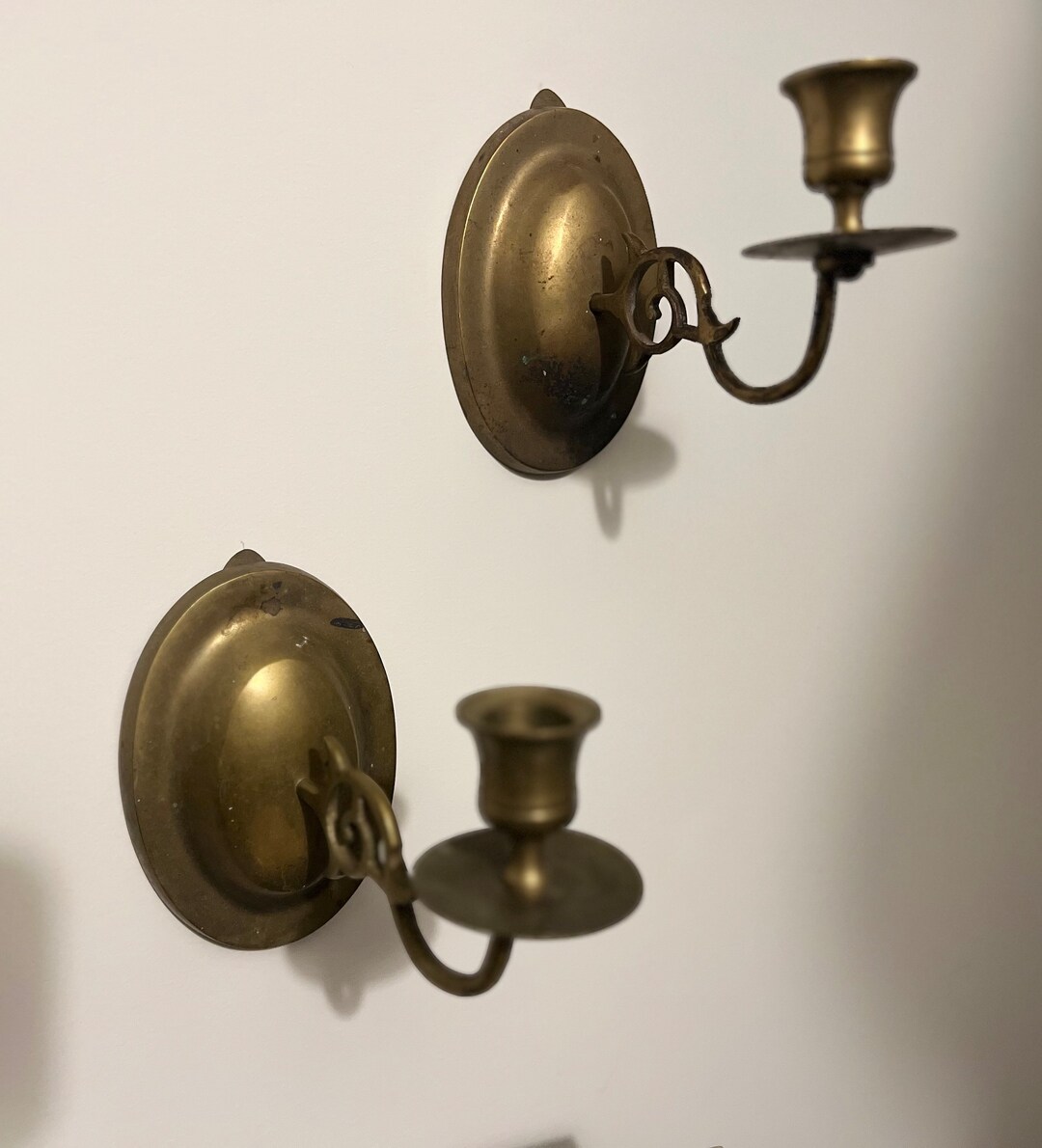 Antique Brass Wall Sconces PAIR Etsy Canada