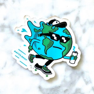 3&quot; Skateboarding Globe Sticker