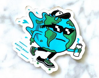 3" Skateboarding Globe Sticker