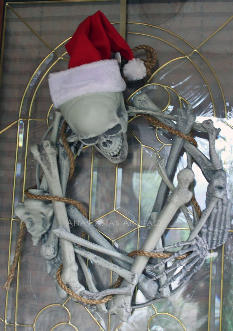 Halloween Wreath Fall Wreath Fire-Singed Sinister Macabre Hanged Skeleton Wreath Autumn Wreath