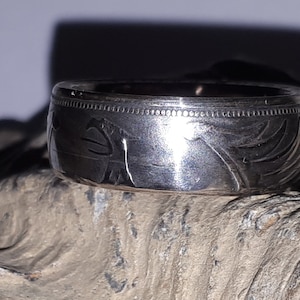 Hand Forged German 5 Mark Coin Ring