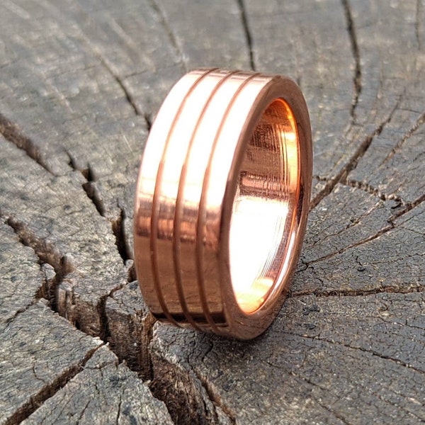 Banded Copper Ring