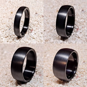 Black Zirconium Curved Band