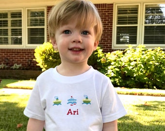 Baby Boy Clothes, Sailboat Shirt, Boys Summer Shirt, Seersucker Outfit, Kids Summer Shirt, Toddler Boy Outfit, Boy Personalized, Sailboat