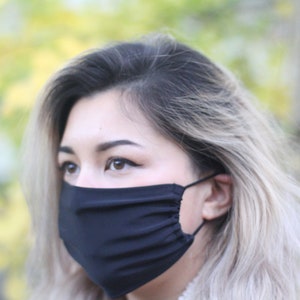 Black Mask Stretch Fabric, Single Layer Mask, Mouth Mask Spandex, Reusable Face Mask, Single Layer Masks Personalized