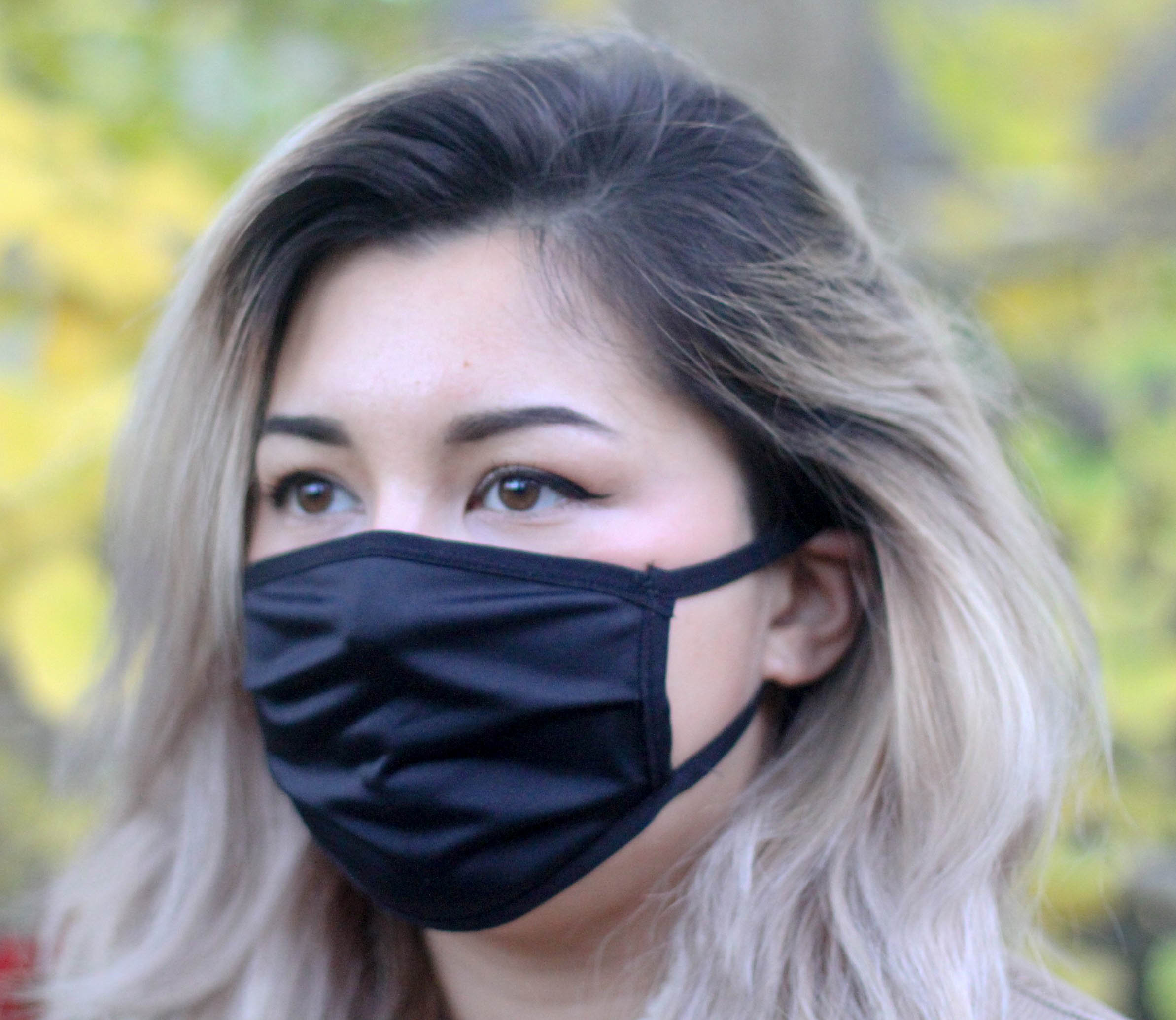 Black Mask Stretch Fabric Single Layer Mask Mouth Mask Etsy