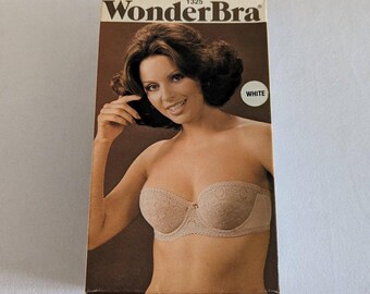 Soutien-gorge sans bretelles en dentelle BNIB Wonderbra des années 1970