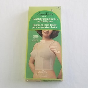 1970s BNIB Exquisite Form Doubleknit Longline Bra/Corset Top