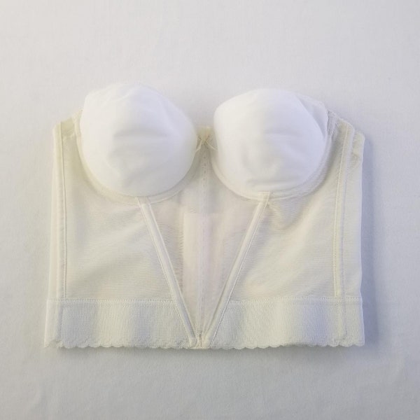 Années 1970 BNIB Forme exquise Soutien-gorge bus longue ligne sans bretelles / Corset Top