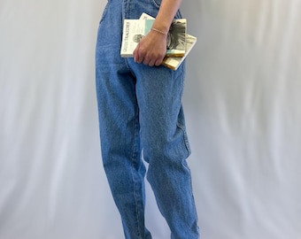 1980s or 90s Jeanworks High Rise, Tapered Leg Medium Wash Jeans