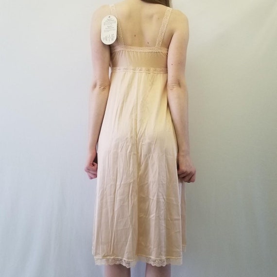 1970s BNWT Kayser Nude Slip Dress Gem