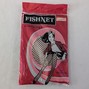 1960s BNIP Mod Warm Toned Brown Fishnet Open-Toed Stockings