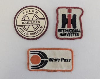 1970s Corporate Salem and Hillsborough Railroad, International Harvester and White Pass Patches