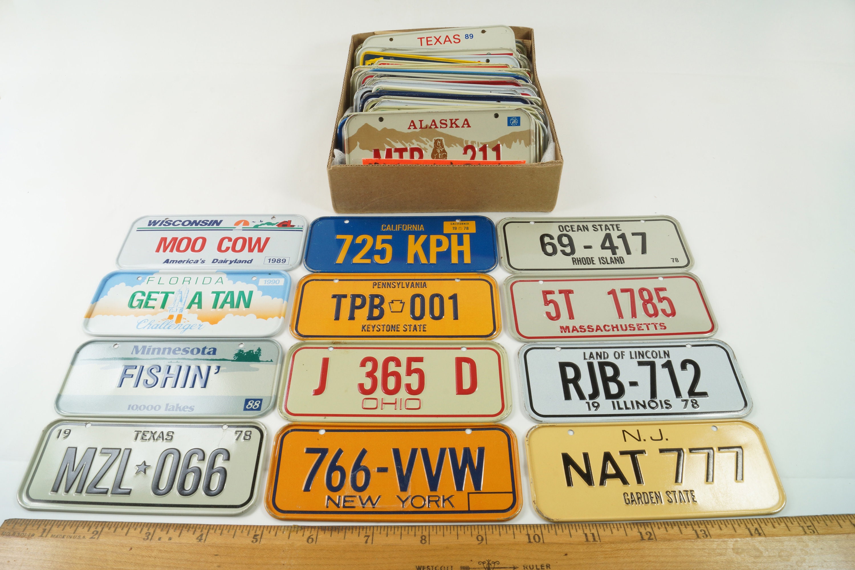 66 Mini Metal License Plates From Cereal Boxes 19681990 Etsy