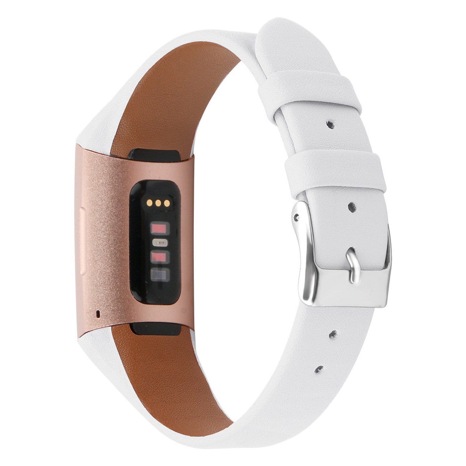 Fitbit Charge 4 3 Bands Genuine Leather Women Men Connectors Etsy