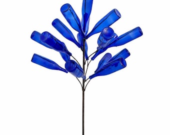 Árbol de botellas de metal: ¡el arte de jardín soldado a mano "Sapling" de Cubby's!